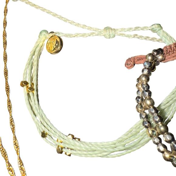 Authentic Pura Vida Necklace and Bracelet Set Boho Beach Summer - Picture 2 of 7